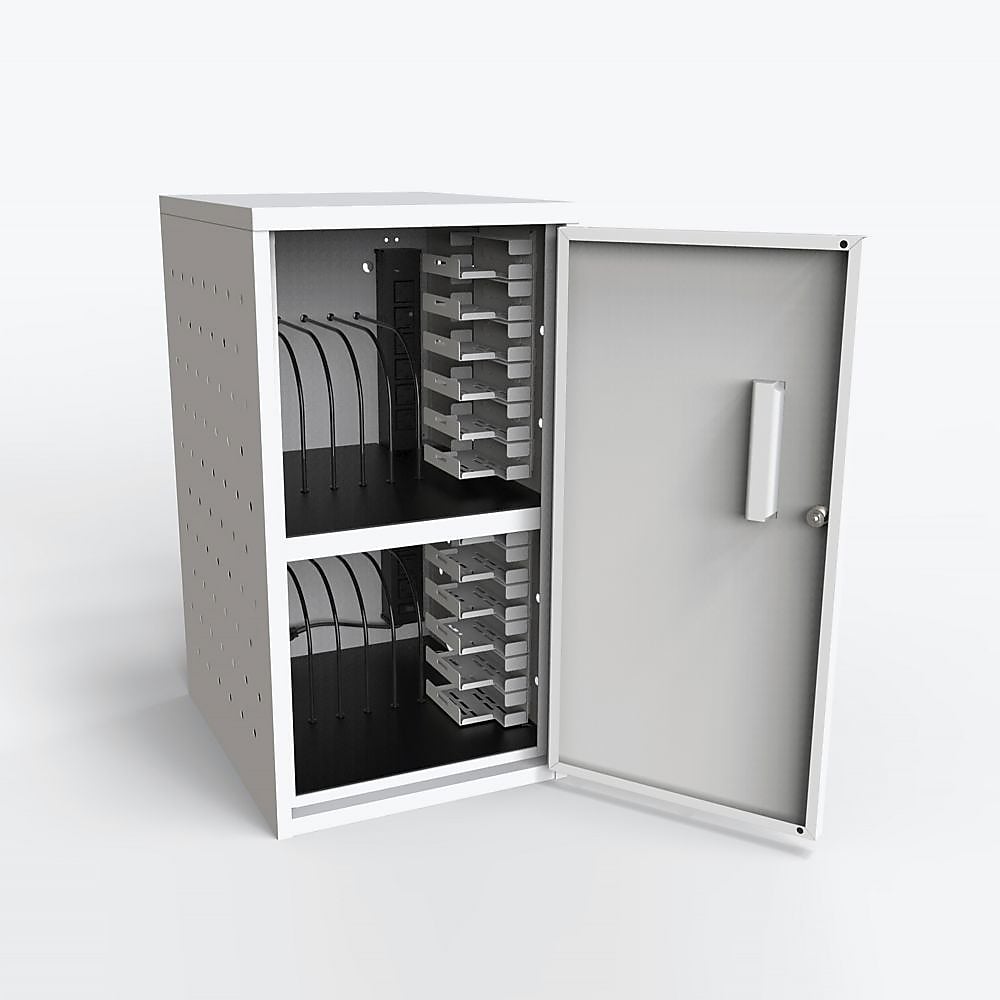 Luxor 12 Tablet Vertical Wall Charging Box, Gray (LLTMWV12-G)