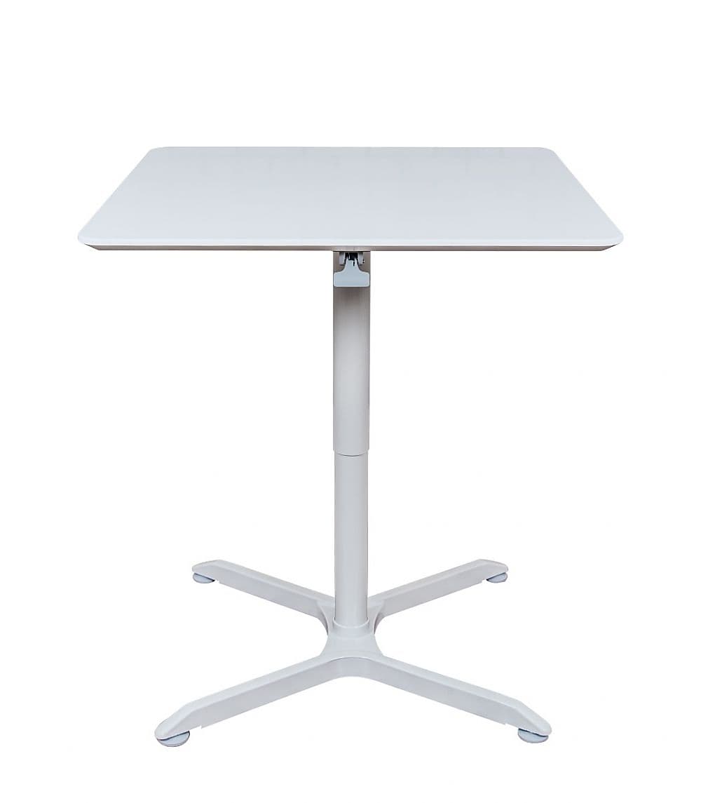 Luxor 36" Square Height Adjustable Café Table, White (LX-PNADJ-36SQ)