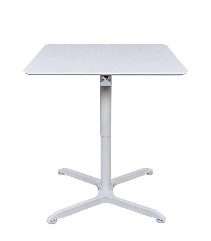 Luxor 36" Square Height Adjustable Café Table, White (LX-PNADJ-36SQ)