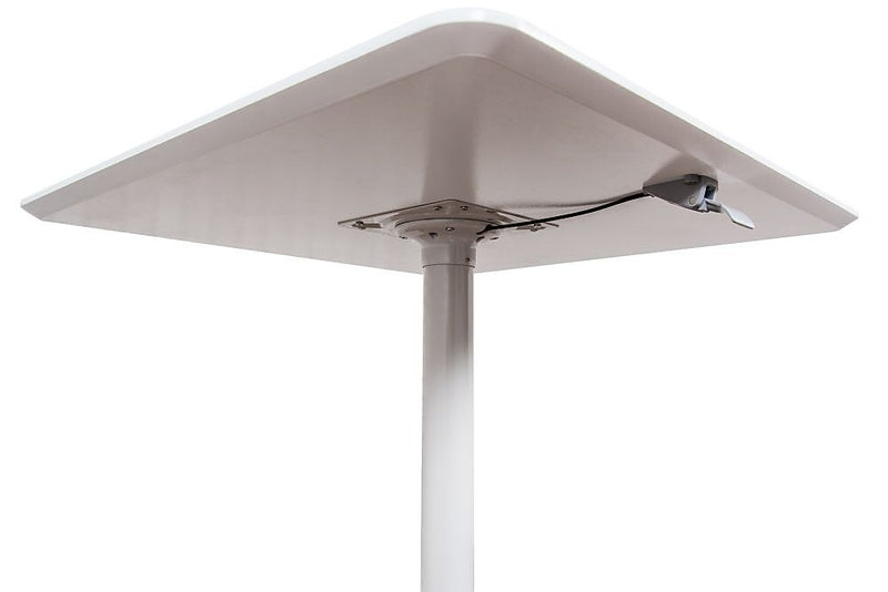 Luxor 36" Square Height Adjustable Café Table, White (LX-PNADJ-36SQ)