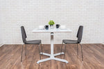 Luxor 36" Square Height Adjustable Café Table, White (LX-PNADJ-36SQ)