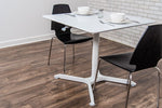 Luxor 36" Square Height Adjustable Café Table, White (LX-PNADJ-36SQ)