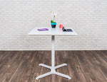 Luxor 32" Square Height Adjustable Café Table, White (LX-PNADJ-32SQ)