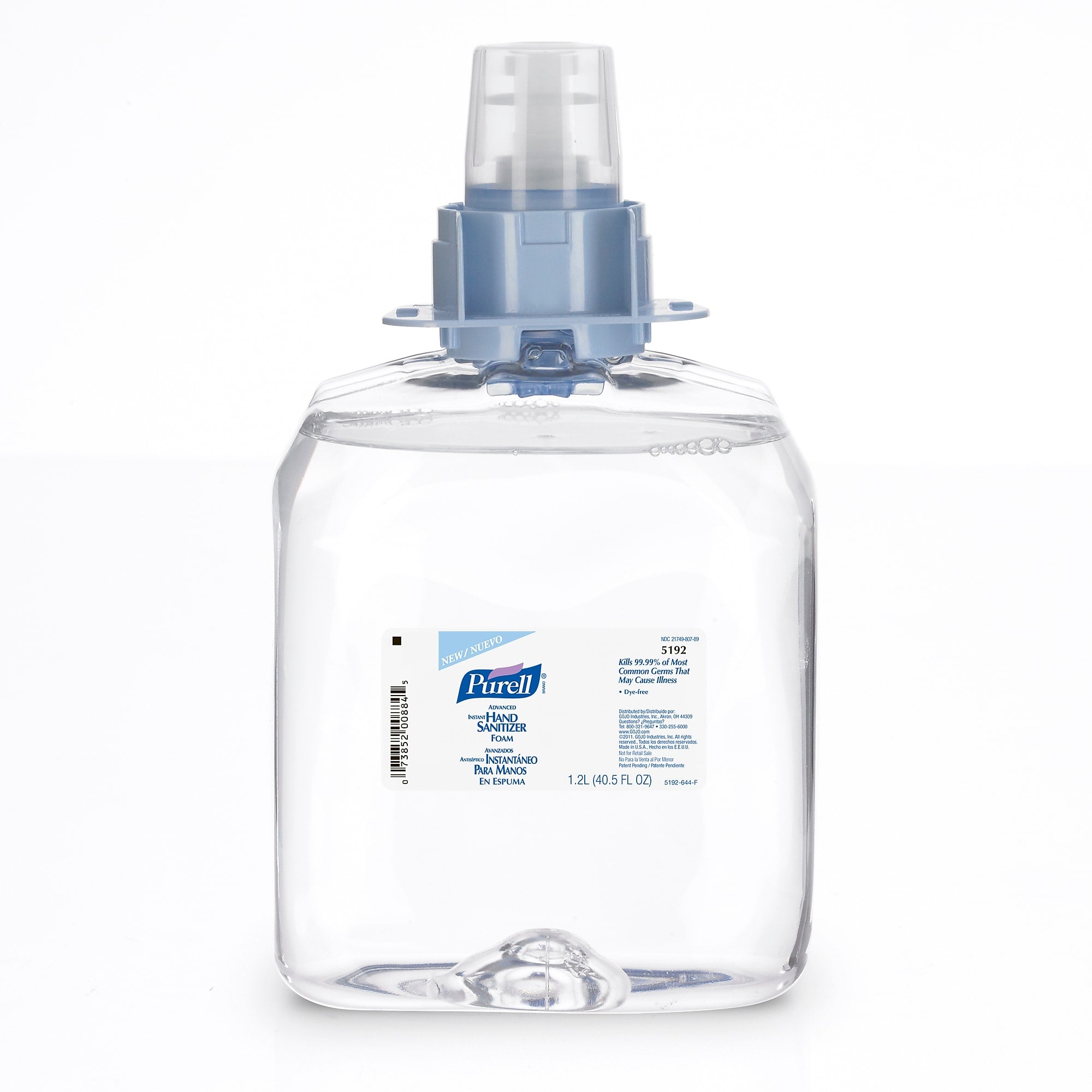PURELL 62% Alcohol Foaming Hand Sanitizer Refill for FMX 12, 1200mL, (5192-03)