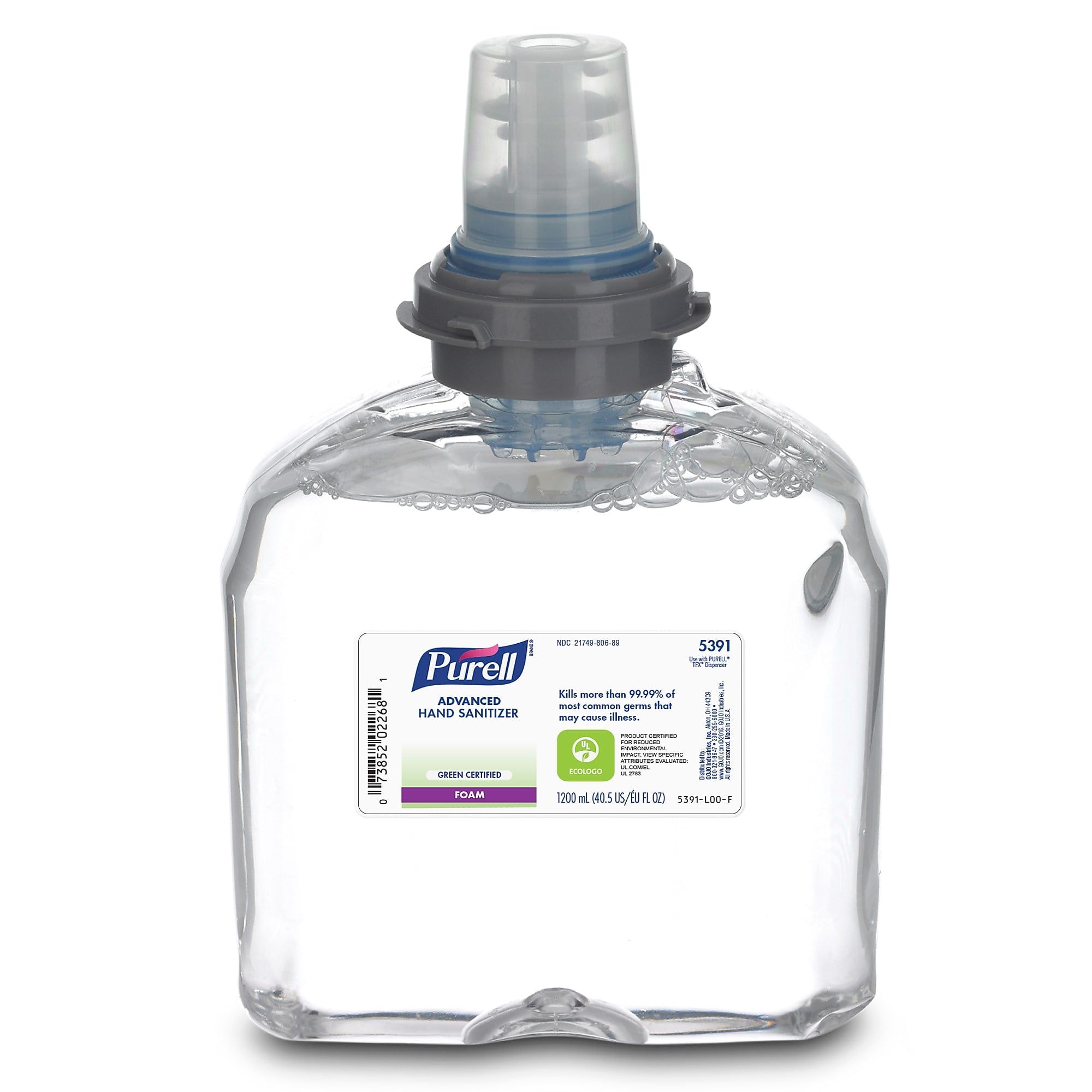 PURELL Advanced 70% Alcohol Foaming Hand Sanitizer Refill for TFX, 1200 mL., 2/Carton (5391-02)