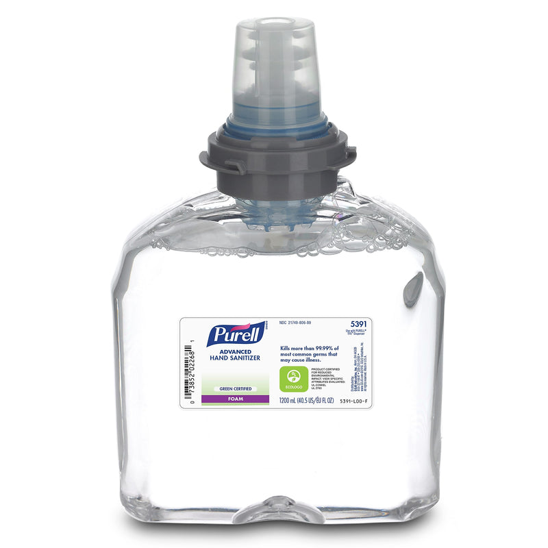 PURELL Advanced 70% Alcohol Foaming Hand Sanitizer Refill for TFX, 1200 mL., 2/Carton (5391-02)
