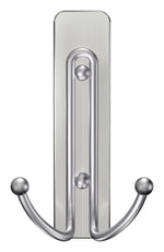 Command Large Bathroom Hook, Satin Nickel, 1 Hook, 1 Large Water-Resistant Strip/Pack (BATH36-SN-ES)