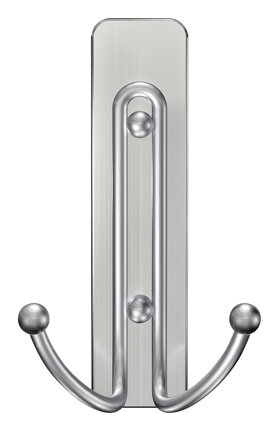 Command Large Bathroom Hook, Satin Nickel, 1 Hook, 1 Large Water-Resistant Strip/Pack (BATH36-SN-ES)