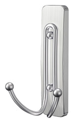 Command Large Bathroom Hook, Satin Nickel, 1 Hook, 1 Large Water-Resistant Strip/Pack (BATH36-SN-ES)