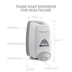 PROVON FMX 12 Wall Mounted Hand Soap Dispenser, Gray/Silver (5160-06)