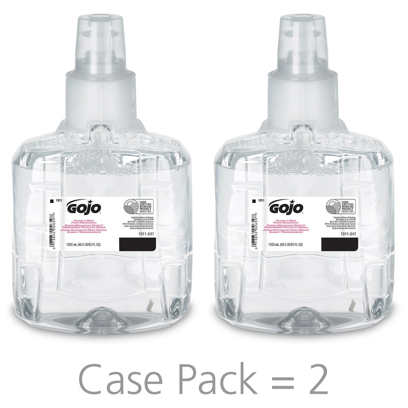 GOJO Foaming Hand Soap Refill for LTX 12 Dispenser, 40.5 oz., 2/Carton (1911-02)