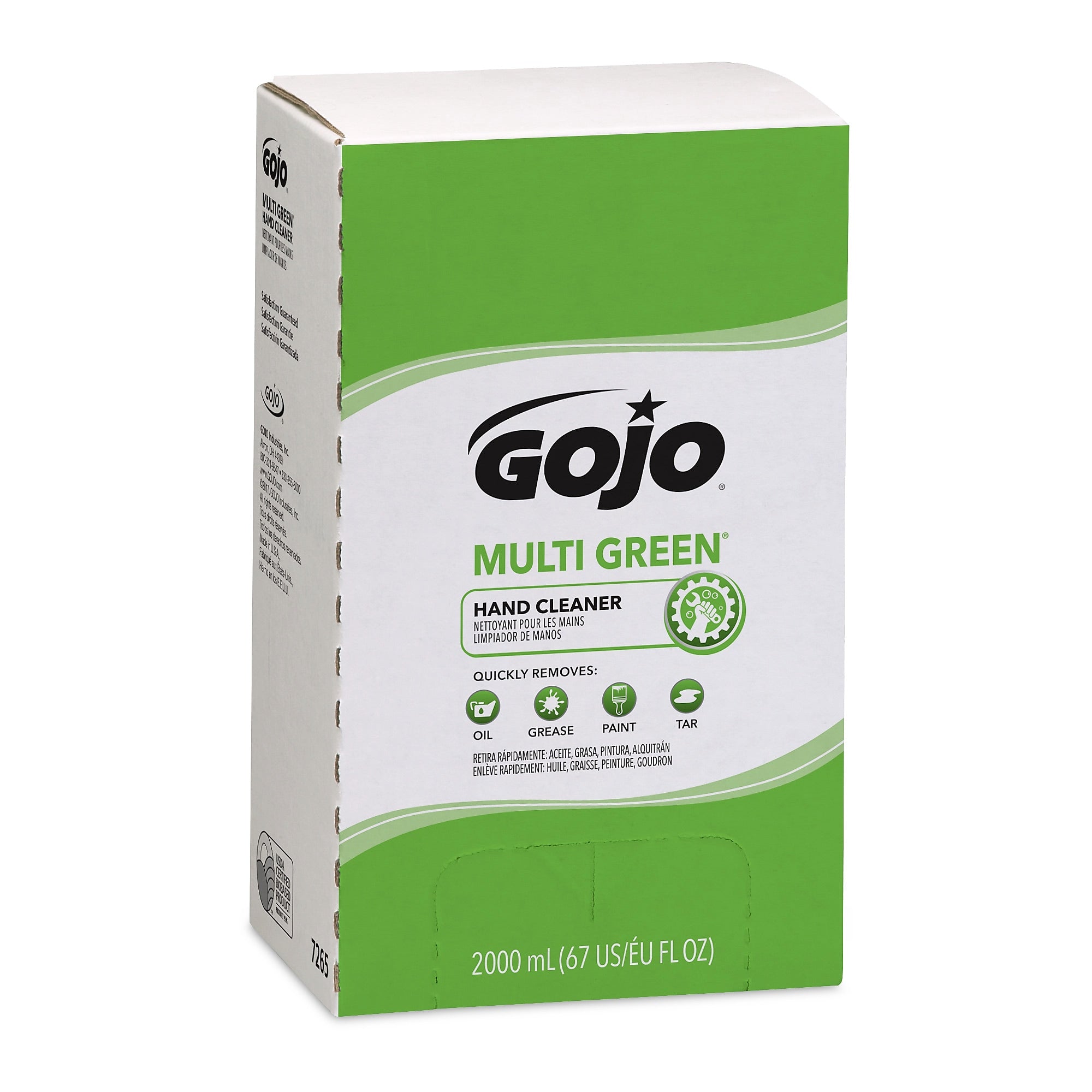 GOJO Multi Green Liquid Hand Soap Refill for PRO TDX Dispenser, Citrus Scent, 67 oz., 4/Carton (7265-04)