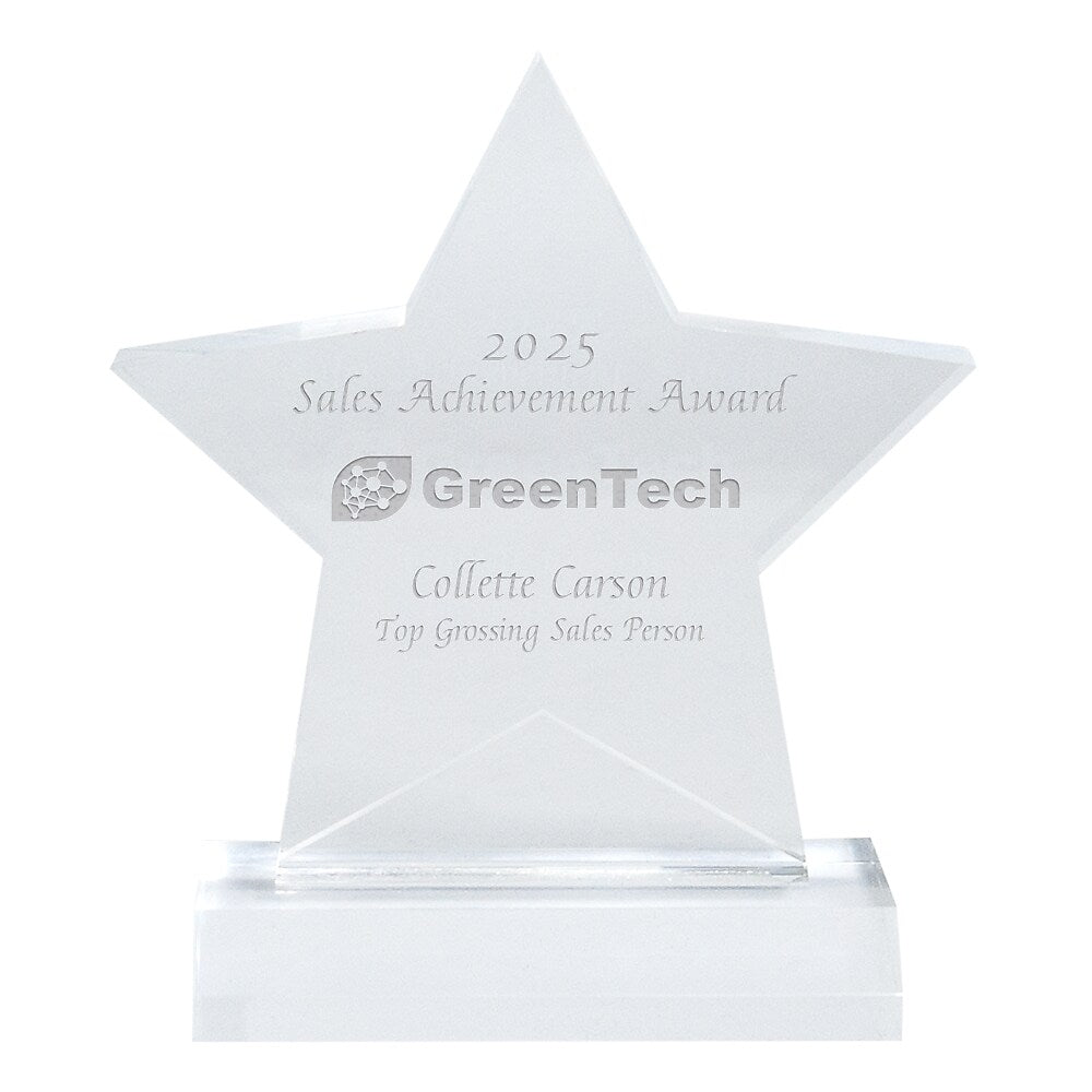 Star Acrylic Award 8.75X5.25
