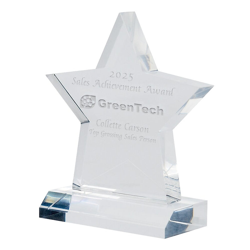 Star Acrylic Award 8.75X5.25
