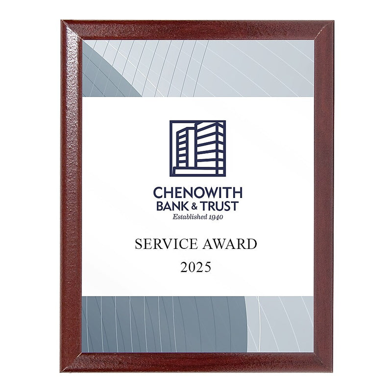 Full Color Cherrywood Plaque 9X7