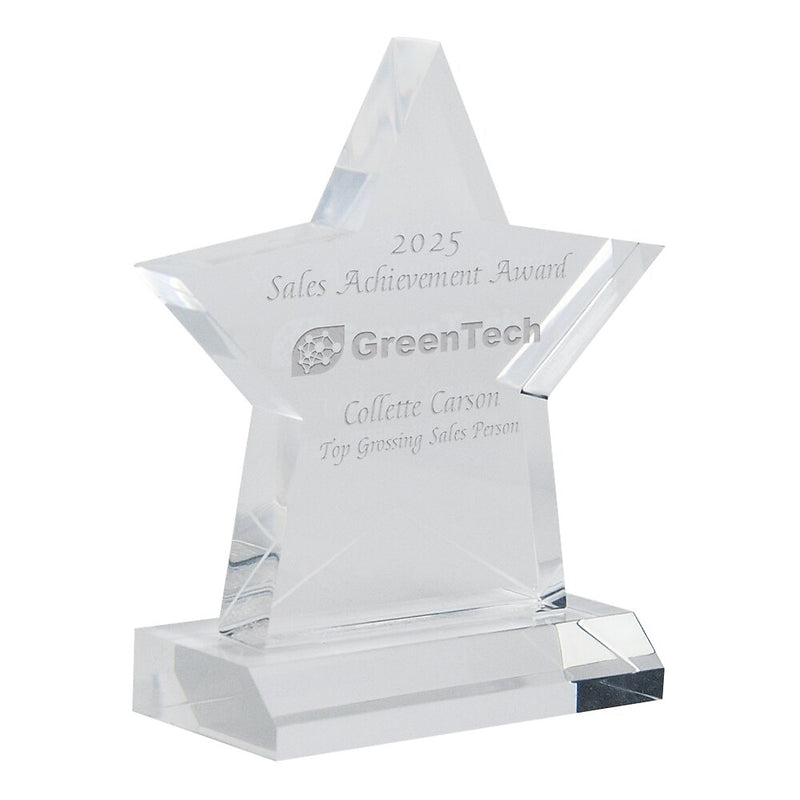 Star Acrylic Award 8.75X5.25