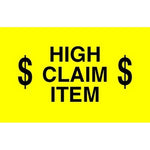 Decker Tape HIGH CLAIM ITEM Special Handling Labels, 3" x 5", 500/Roll (DL2443)