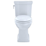Toto Promenade II Two-Piece Elongated 1.28 GPF Universal Height Toilet with CeFiONtect, Cotton White - CST404CEFG#01