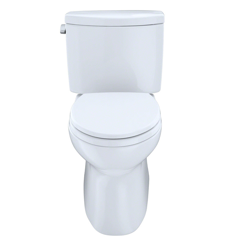 Toto Vespin II Two-Piece Elongated 1.28 GPF Universal Height Skirted Design Toilet with CeFiONtect, Cotton White - CST474CEFG#01