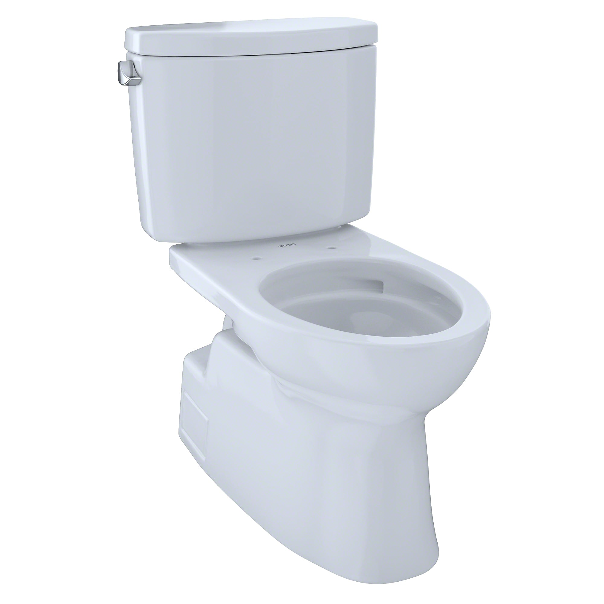 Toto Vespin II Two-Piece Elongated 1.28 GPF Universal Height Skirted Design Toilet with CeFiONtect, Cotton White - CST474CEFG#01