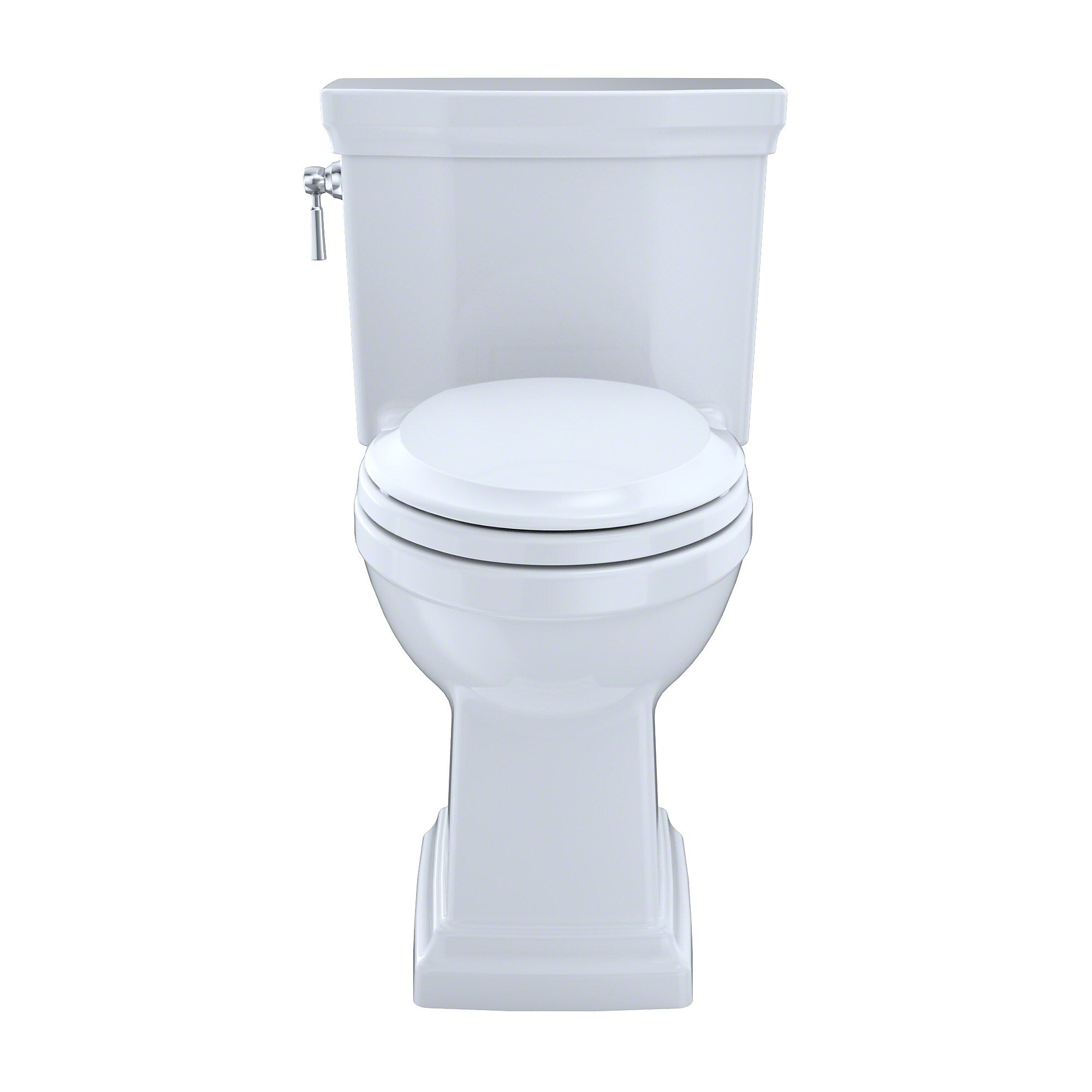 Toto Promenade II One-Piece Elongated 1.28 GPF Universal Height Toilet with CeFiONtect, Cotton White - MS814224CEFG#01