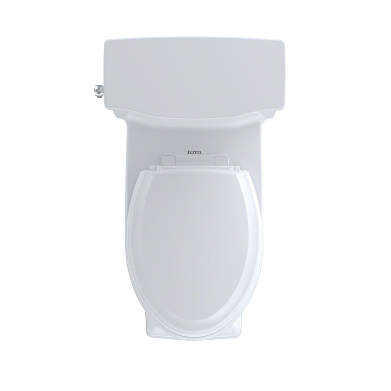 Toto Promenade II One-Piece Elongated 1.28 GPF Universal Height Toilet with CeFiONtect, Cotton White - MS814224CEFG#01