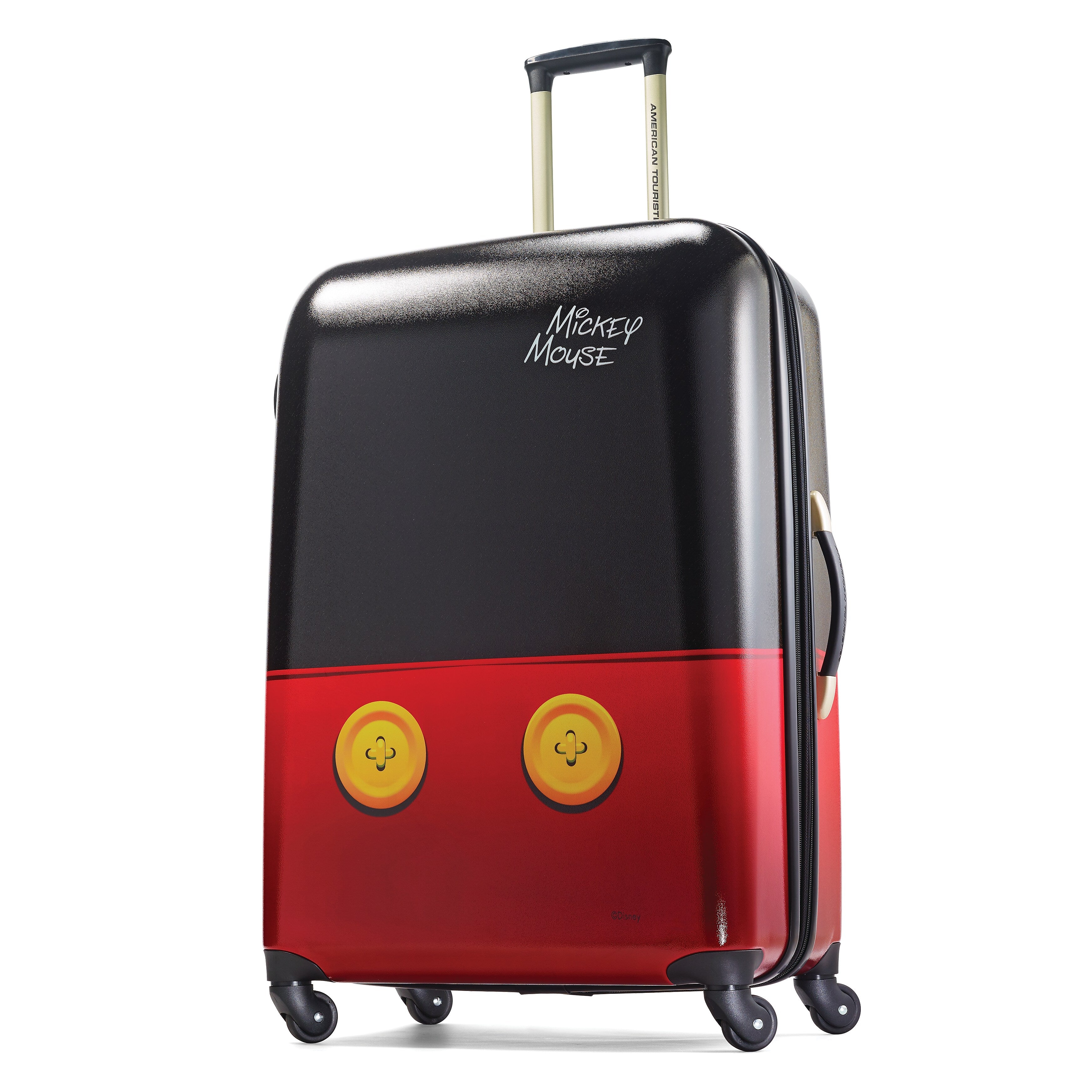 American Tourister Disney 28" Hardside Mickey Mouse Pants Suitcase, 4-Wheeled Spinner, Multicolored (67611-4757)
