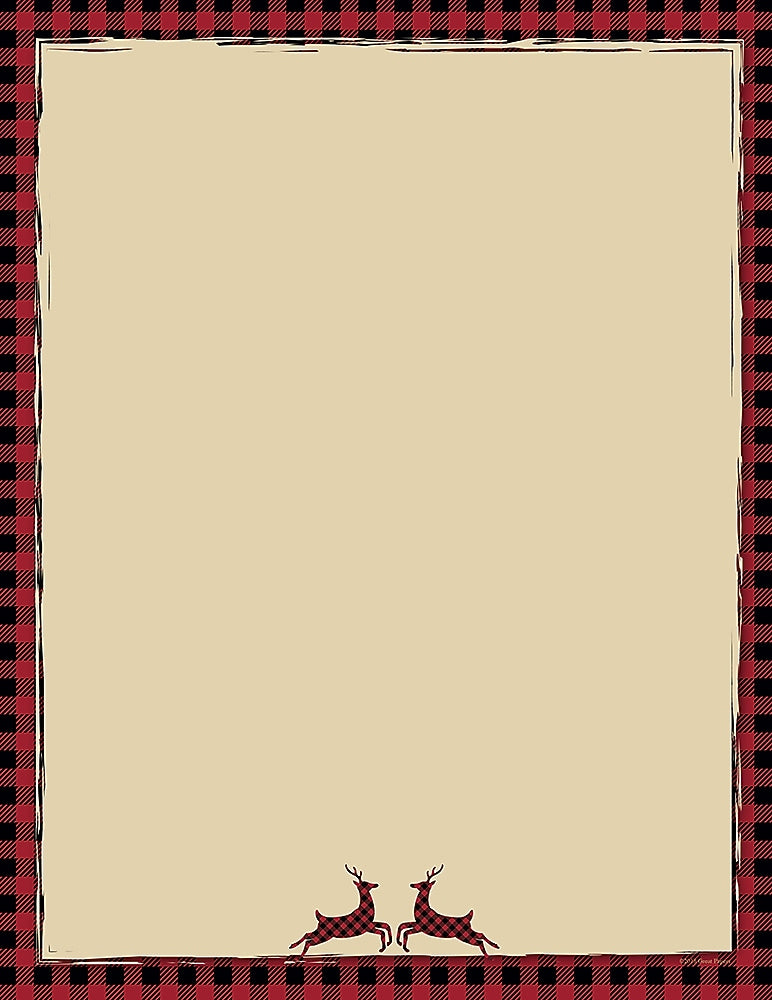 Great Papers!® Buffalo Red Reindeer Holiday Letterhead, 8.5" x 11", 80 sheets (2018010)