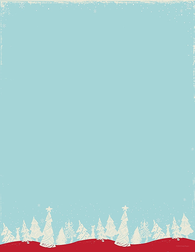 Great Papers!® Christmas Forest Holiday Letterhead, 8.5" x 11", 80/Sheets (2018019)