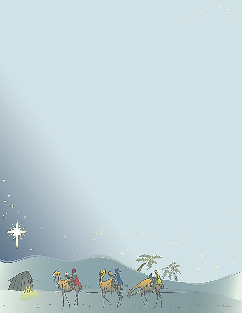 Great Papers!® Three Kings Holiday Letterhead, 8.5" x 11", 80 sheets (2018027)