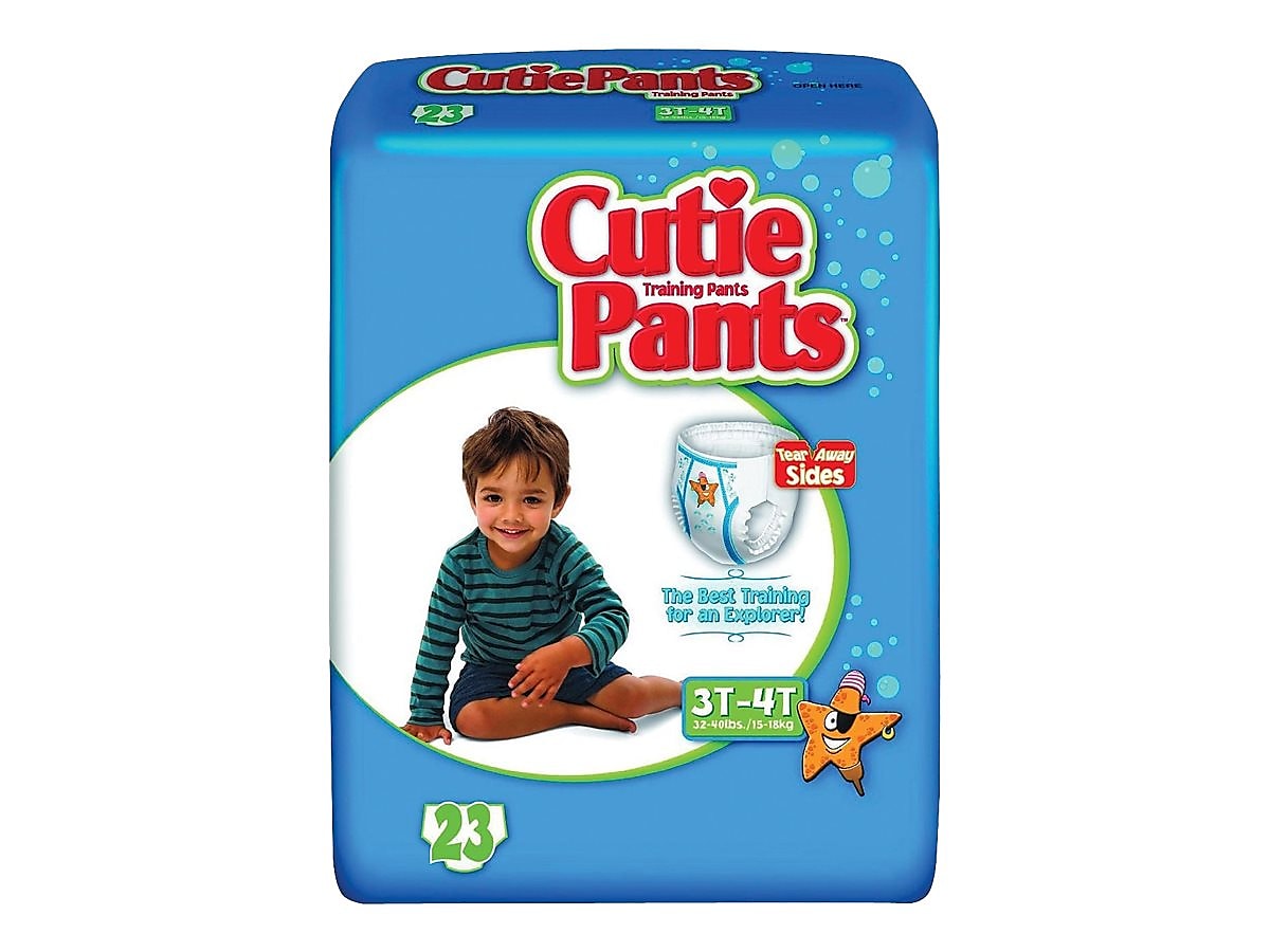 CutiePants Refastenable Training Pants for Boys, Size 3T/4T,  92 count (CR8007)