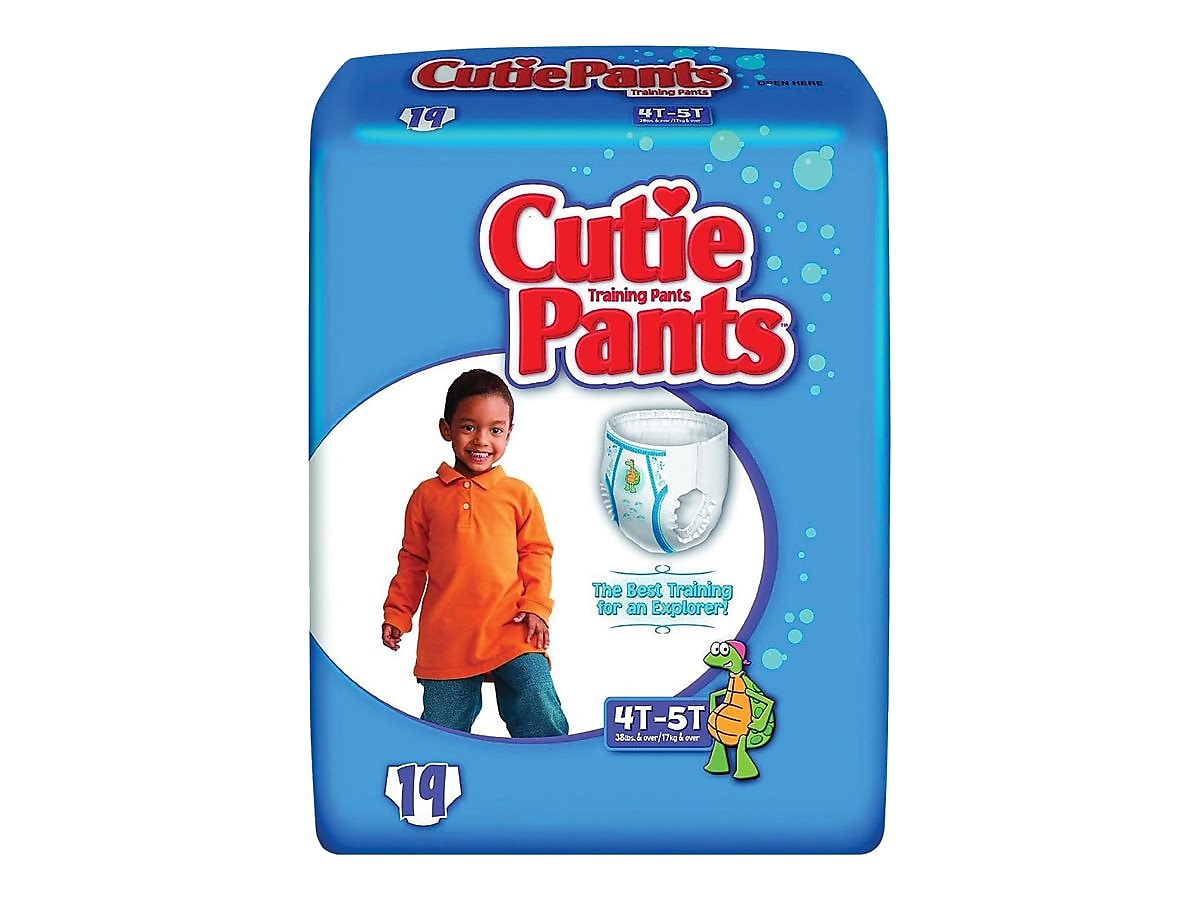 CutiePants Refastenable Training Pants for Boys, Size 4T/5T, 104 count (CR9007)