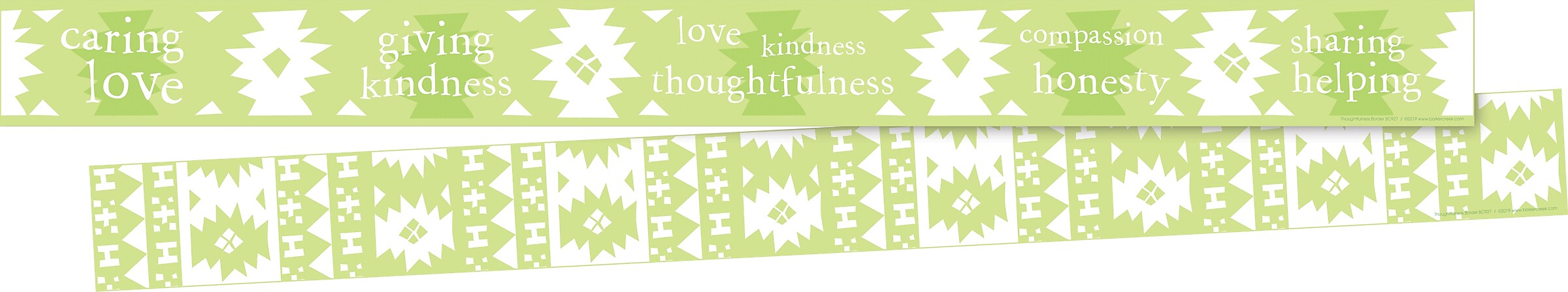 Barker Creek Double-Sided Border, 35" x 3", Thoughtfulness, 12/Pack (BC927)