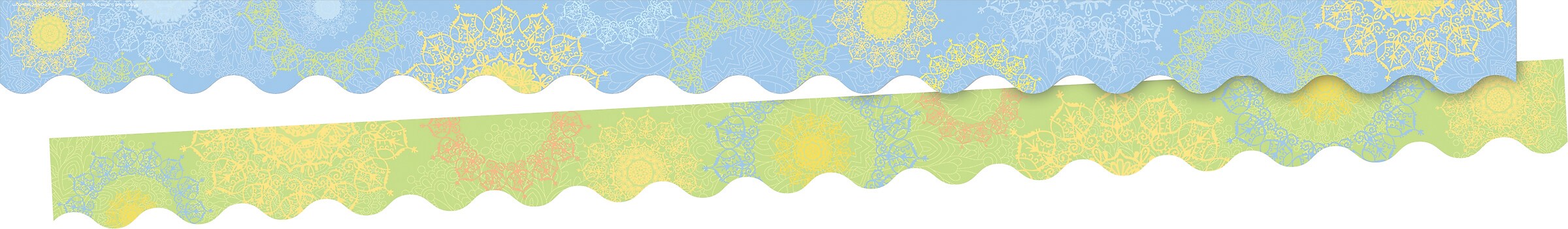 Barker Creek Double-Sided Scalloped Border, 36"' x 2.25", Mindfulness Sunrise, 13/Pack (BC928)