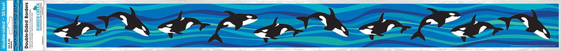 Barker Creek Double-Sided Border, 35" x 3", Whales, 12/Pack (929)