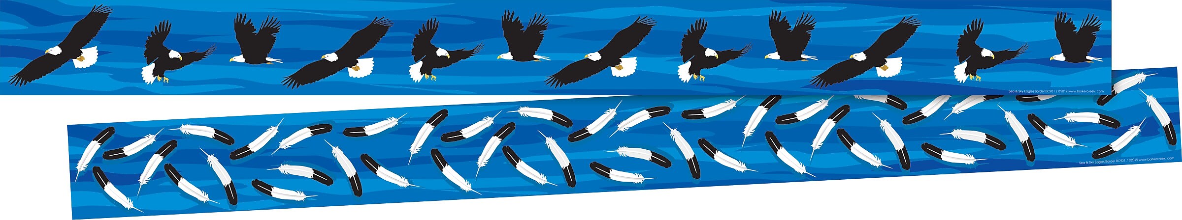 Barker Creek Double-Sided Border, 35" x 3", Eagles, 12/Pack (931)