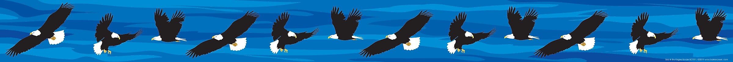 Barker Creek Double-Sided Border, 35" x 3", Eagles, 12/Pack (931)