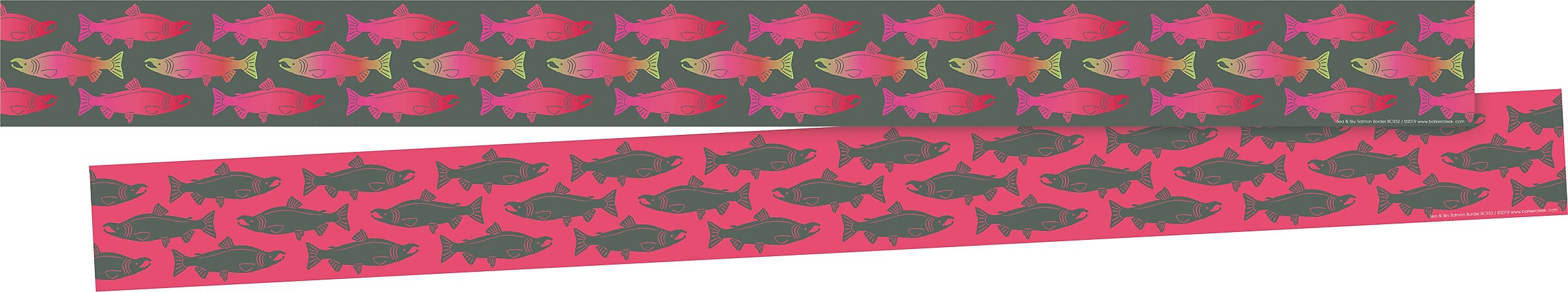 Barker Creek Double-Sided Border, 35" x 3", Salmon, 12/Pack (932)