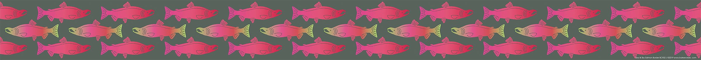 Barker Creek Double-Sided Border, 35" x 3", Salmon, 12/Pack (932)