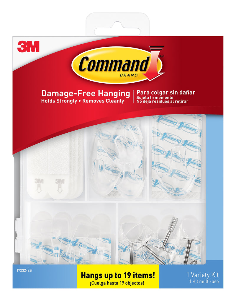 Command Assorted Hook Kit, Clear, 53/Pack (17232-ES)