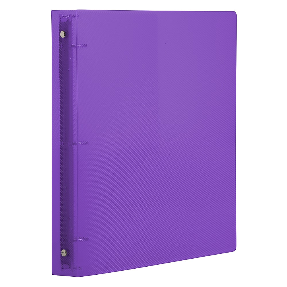 JAM Paper® Plastic 1 Inch Binder, Purple 3 Ring Binder, Sold Individually (218912242)