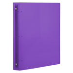JAM Paper® Plastic 1 Inch Binder, Purple 3 Ring Binder, Sold Individually (218912242)