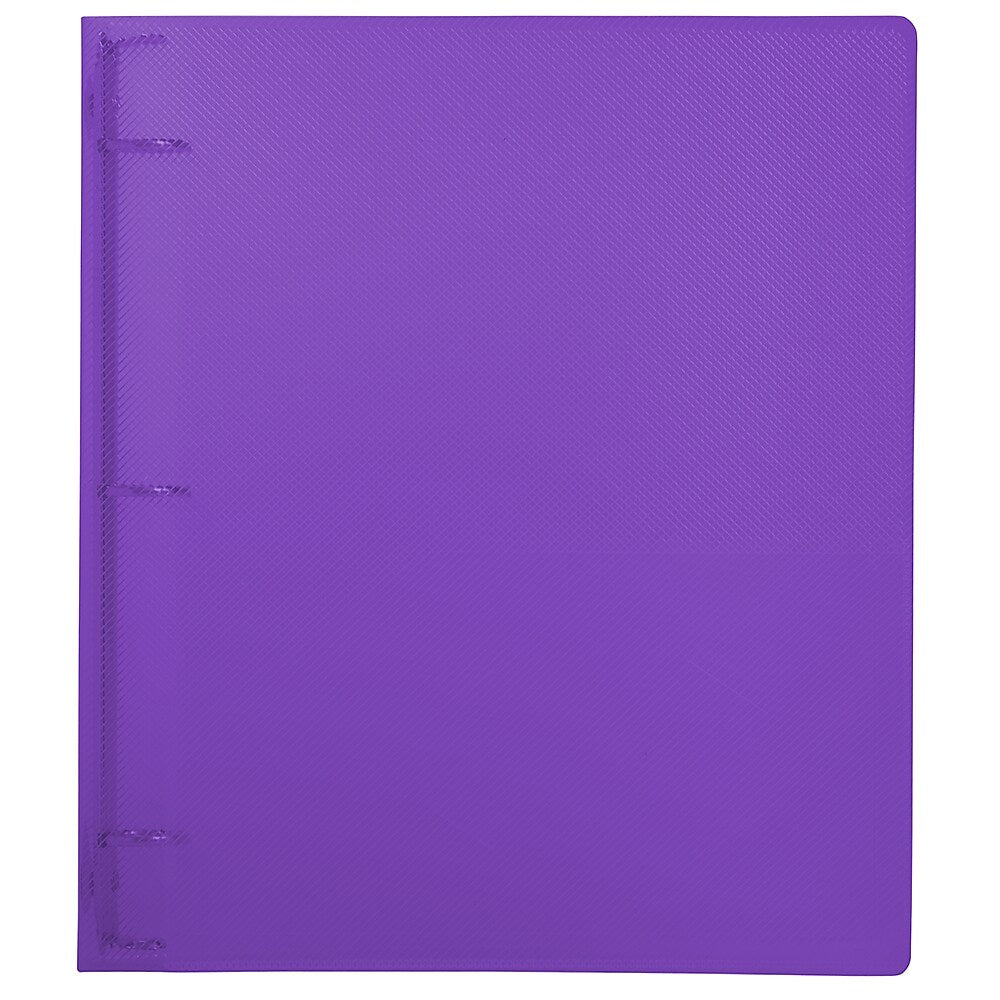 JAM Paper® Plastic 1 Inch Binder, Purple 3 Ring Binder, Sold Individually (218912242)