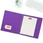 JAM Paper® Plastic 1 Inch Binder, Purple 3 Ring Binder, Sold Individually (218912242)