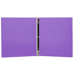 JAM Paper® Plastic 1 Inch Binder, Purple 3 Ring Binder, Sold Individually (218912242)