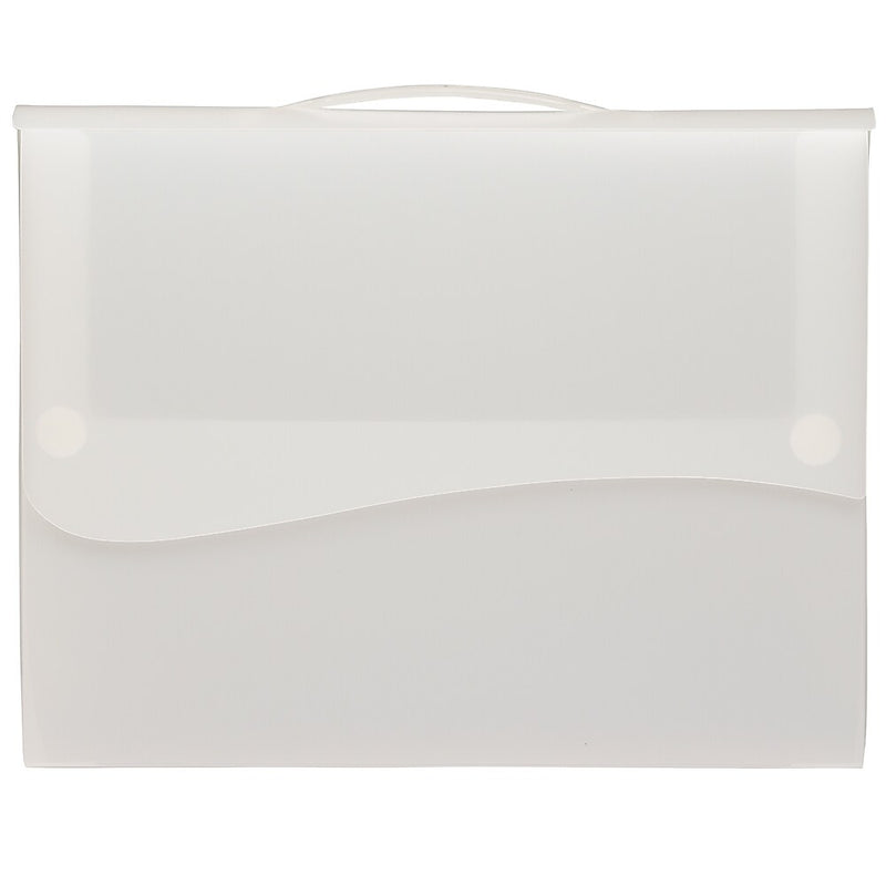 JAM Paper Plastic Portfolio Case with Hook & Loop Closure, Clear (34834475)