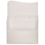 JAM Paper Plastic Portfolio Case with Hook & Loop Closure, Clear (34834475)