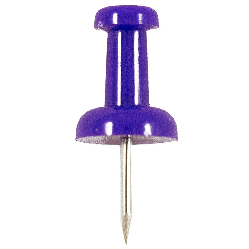 JAM Paper Push Pins, Purple, 2 Packs of 100 (222419053A)
