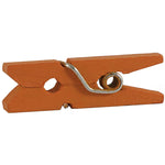JAM Paper Wood Clip Small Wood Clothespins, Orange, 2 Packs of 50 (230729133A)