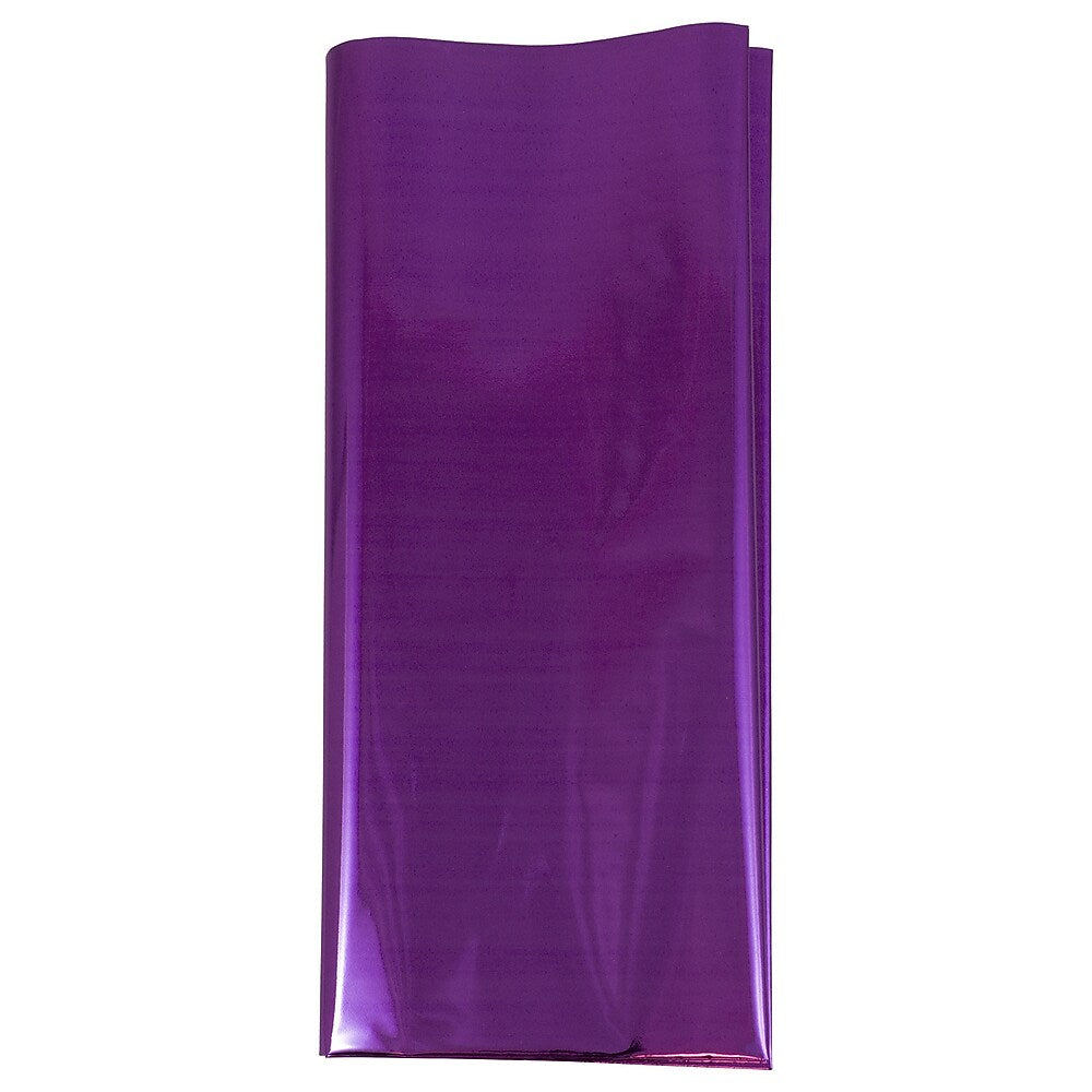 JAM Paper 20" x 26" Tissue Paper, Purple Mylar, 3 Sheets/Pack (11734228)